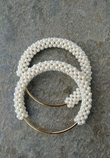 Runde Håndtak med Perler (2 stk)